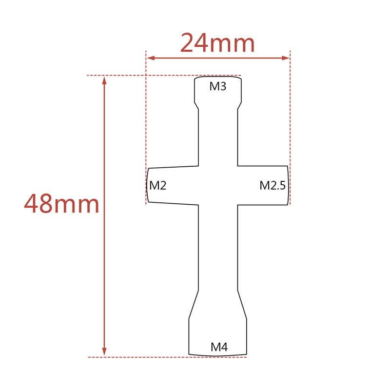 E3D V6 сопло мини-гаечный ключ M2 M2.5 M3 M4 винтовая гайка шестигранный крестовой муфта