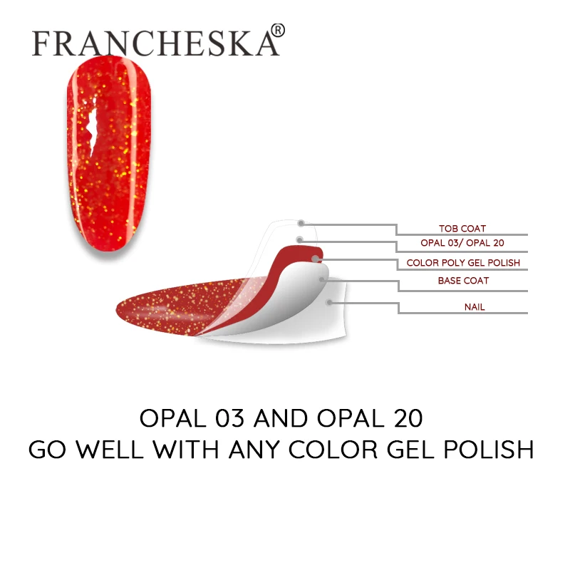 1 шт. Опаловый Гель-лак для ногтей Блестящие Блестки отмачиваемый Цветной TSLM1 |