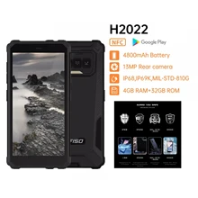 Oukitel teléfono inteligente F150 H2022, móvil resistente, NFC, 5,5 pulgadas, 4GB + 32GB, 4800mAh, Android 11, cámara de 13MP (4)