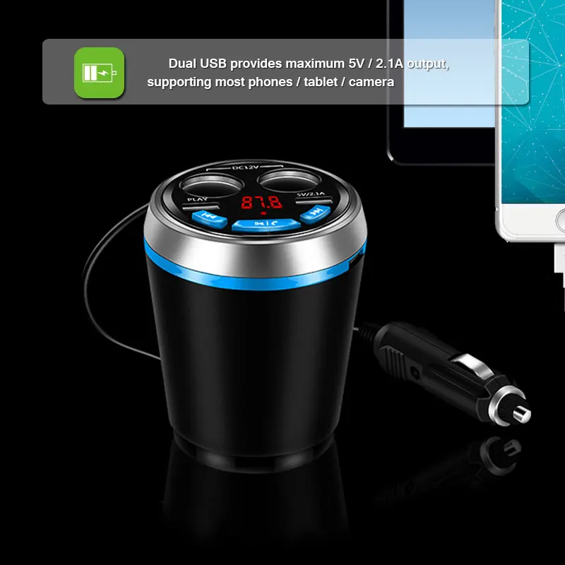 Автомобильный Bluetooth fm передатчик музыкальный mp3 плеер автомобильный комплект