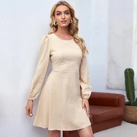 dresses for women backless sexy female robe loose long sleeve party dress bandage woman clothes fashion elegant autumn vestidos