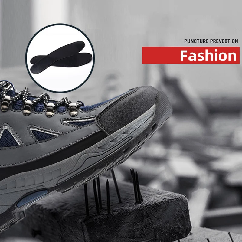 

2020 New Men Boots Indestructible Safety Shoes Men Work Boots Anti-puncture Work Safety Boots Construction Industrial Shoes Male