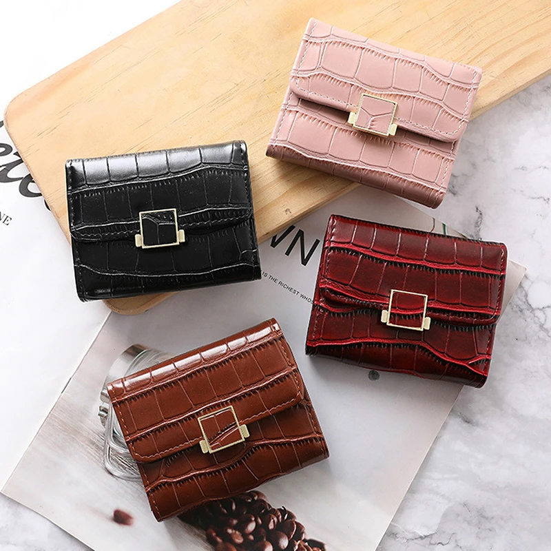 

Female Card Holder Crocodile Pattern Wallet Multifunctional Card Holder Credit Card Case Fashion PU Clutch Coin Purse Retro
