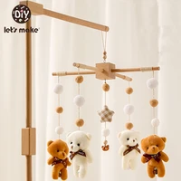 baby bed bell bath toys musical rattles set for boy for kids animal bear elk handbells newborn baby bed bell educational toys