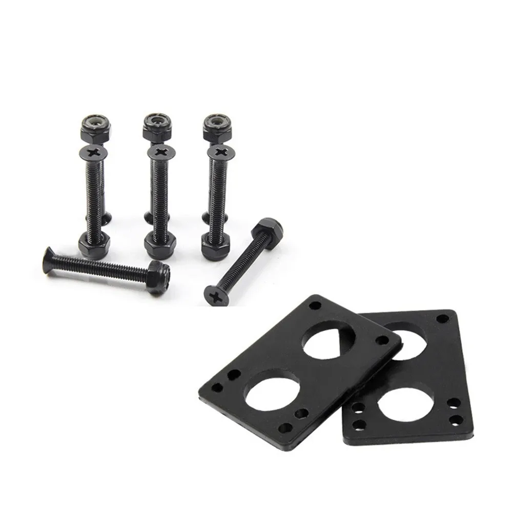 

Skateboards 6mm Rubber Gasket Riser Pads + 35mm Bolts Screws For Skateboard Longboard Double Rocker Hoverboard Accessories Parts