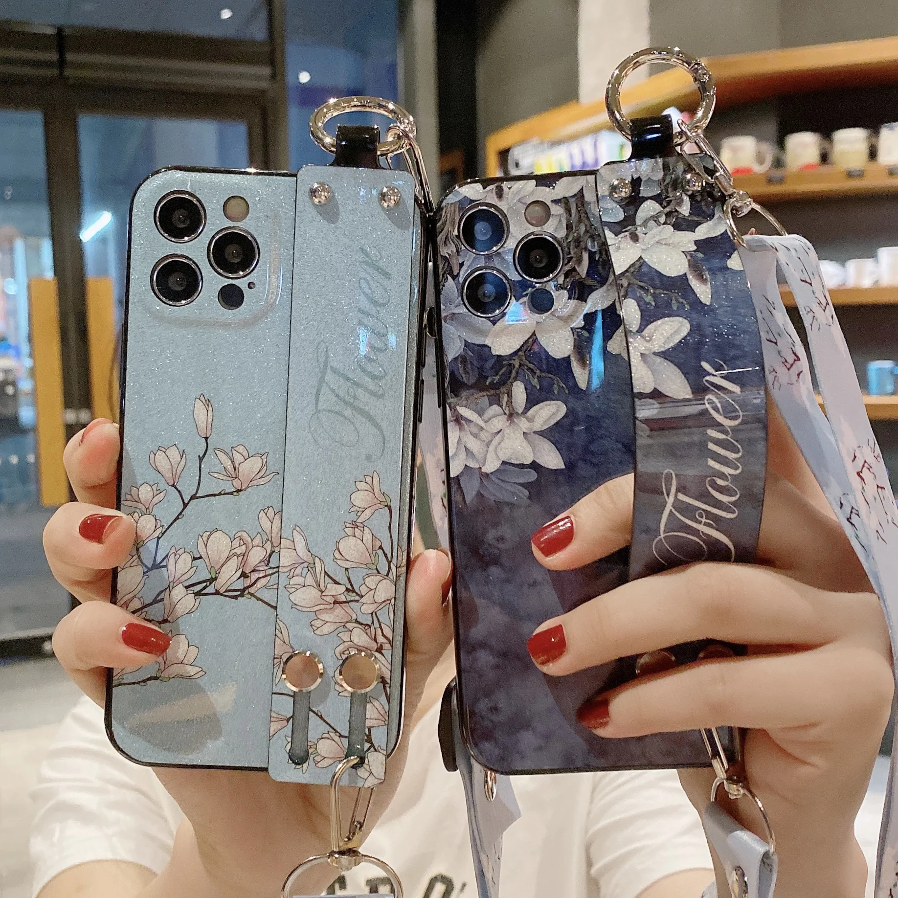 

Shining Glitter Flower Phone Case For Samsung S7 S8 Plus S9 S10 Plus S10 S20 A6 A7 A42 IMD Soft TPU Shockproof Bling Back Cover