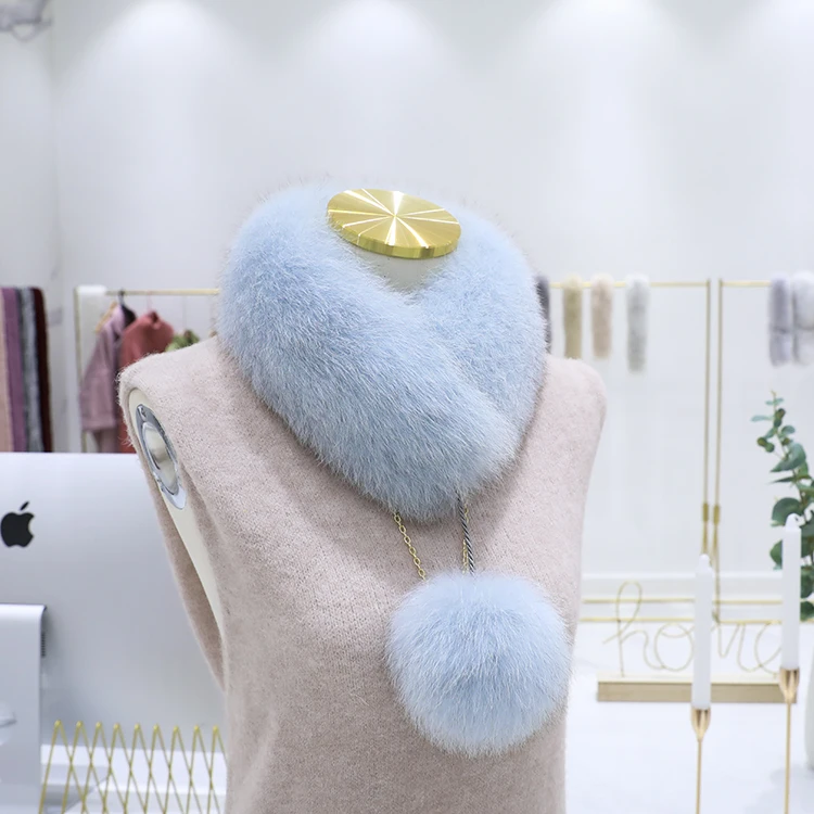 Новинка 2020 шарф из лисьего меха женский воротник роскошный натурального 7 цветов