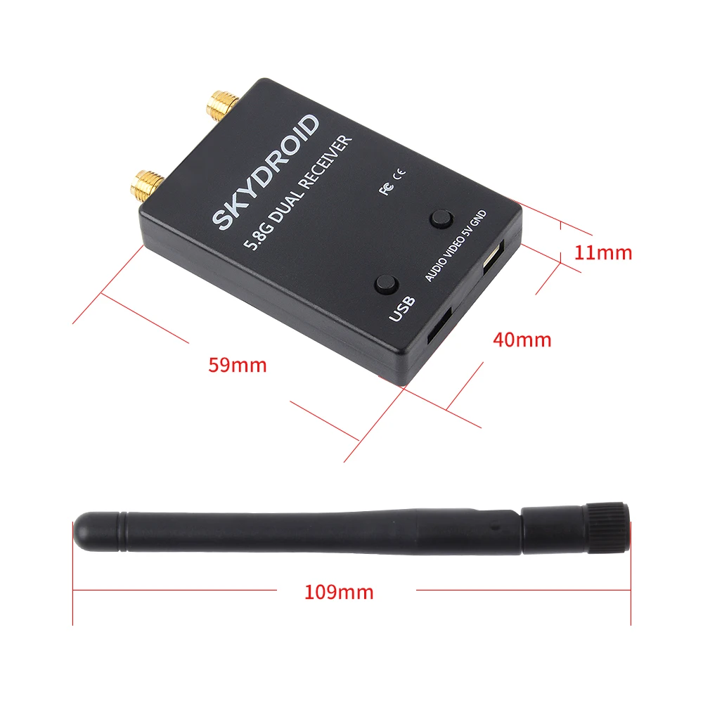 В наличии для Skydroid UVC двойная антенна 5 8G мобильный телефон приемник передачи