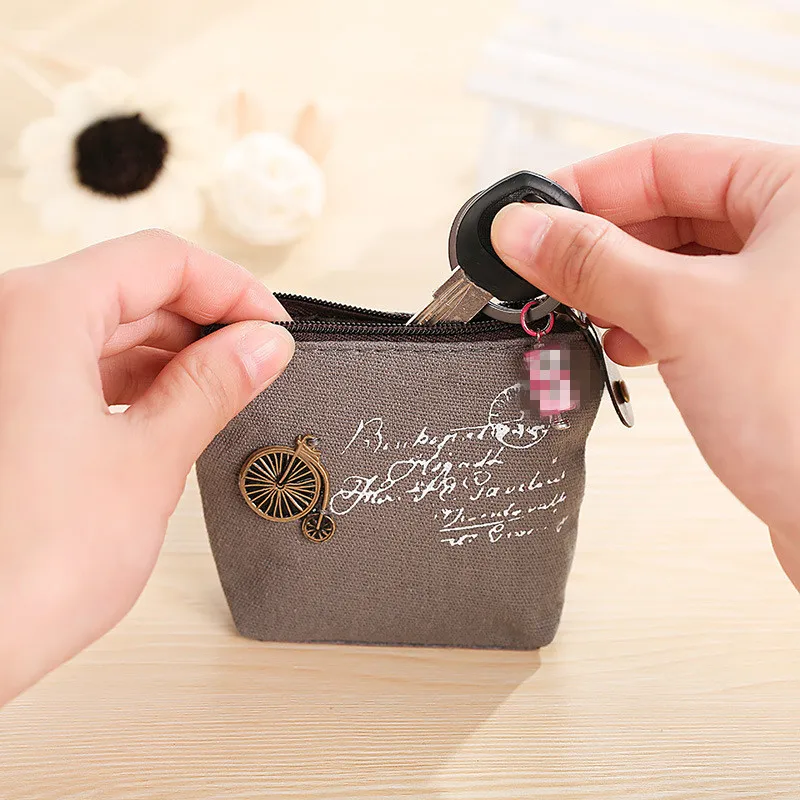 

Retro Classic Women Men Mini Coin Bag Purse Canvas Zipper Small Coin Money Key Earphone Holder Wallet Purse Bags Case For Kid