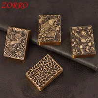 zorro kerosene windproof lighter thickened heavy armored machine three dimensional relief fixed pulley cigarette lighter gift