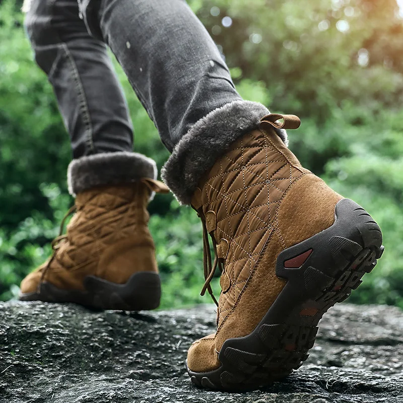 Брендовые мужские ботинки зимние до середины икры высококачественные