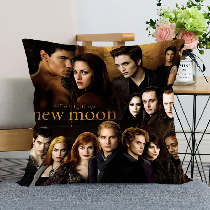 Наволочка "Сумерки" для дома, офиса, декоративной квадратной подушки с молнией, из мягкого атласа, не выцветает.