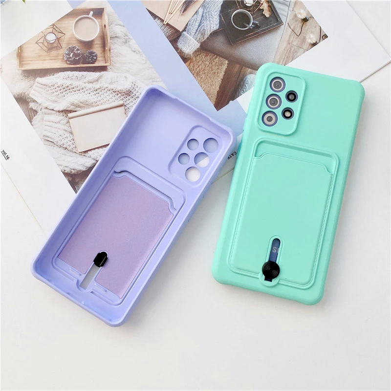 Phone Case For Samsung Galaxy A53 A32 A52 A72 A33 A21S A12 A03S Luxury Card Package S21 S22 S23 Ultra Plus Shockproof Back Cover