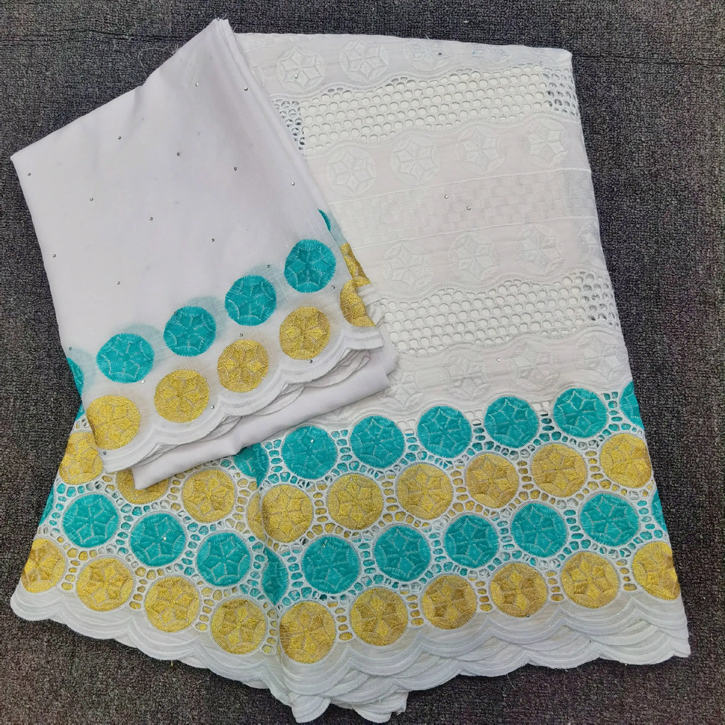 

African Dry Cotton Lace Fabrics 2020 High Quality Embroidery Lace Swiss Voile Lace In Switzerland A32MA231