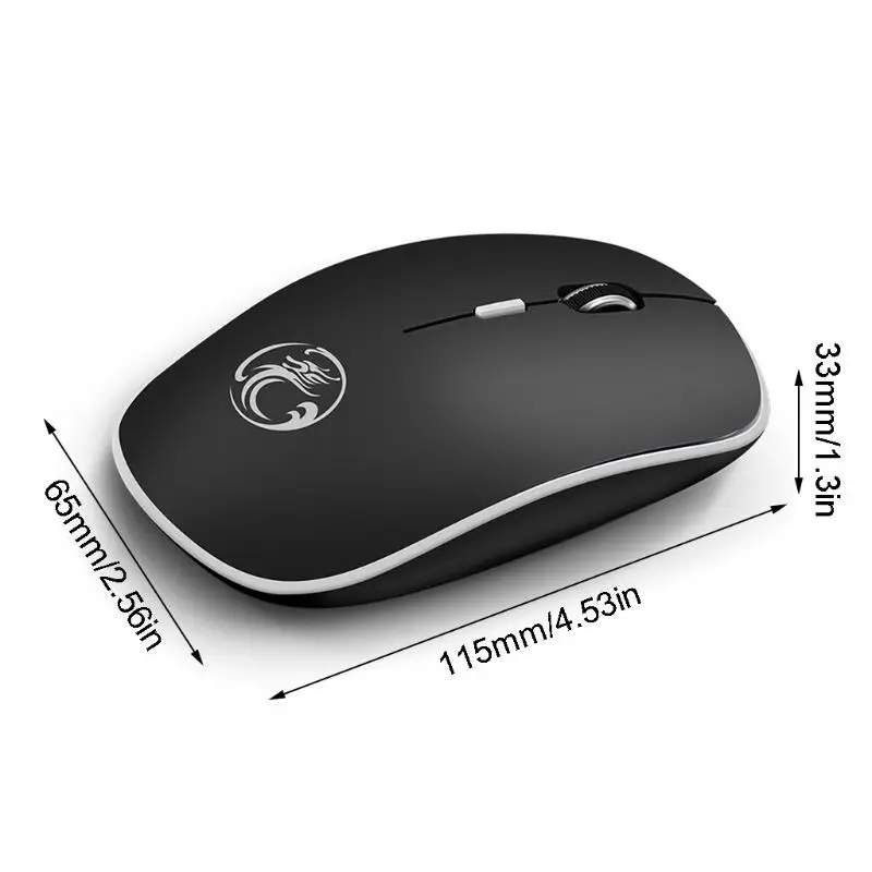 

Wireless Mouse Three-gear Adjustable 2.4G Silent Computer Mouse Rechargeable