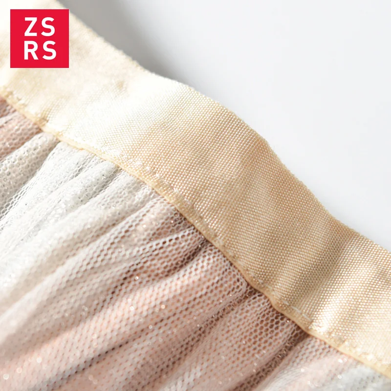 Zsrs 2020 New Spring Autumn Fashion Women's High Waist Pleated Solid Color Half Length Elastic Skirt Promotions Lady Blue Pink | Женская