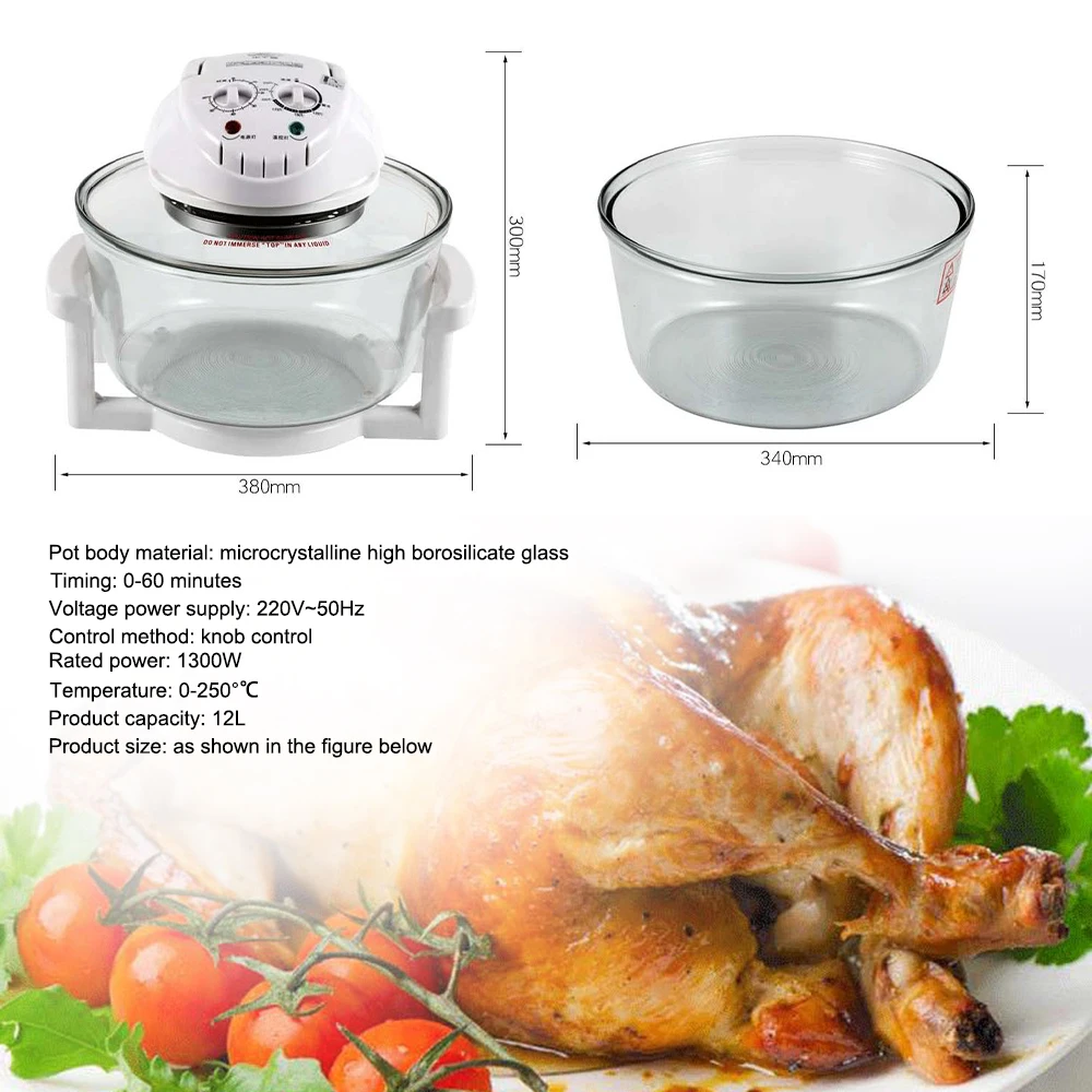 

Multifunction Air Fryer Conventional Infrared Oven Roaster Turbo Electric Cooker With Recipe Fryer Basket Electric Deep Fryer