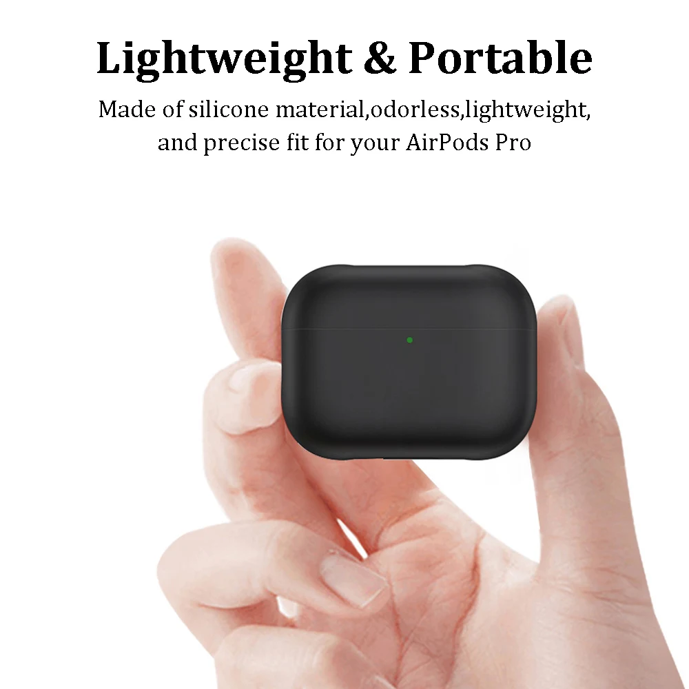 ACCNIC чехол для AirPods Pro/3 gen 2019 противоударный силиконовый защитный Apple Airpods 3 черный