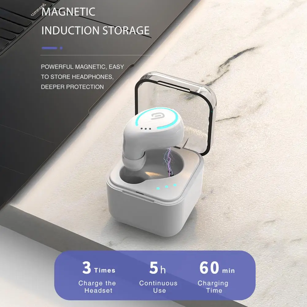 Mini Waterproof Wireless Bluetooth 5.0 Earphones Sports Earbuds Headphone Handsfree Headset with Battery Charging Box | Электроника