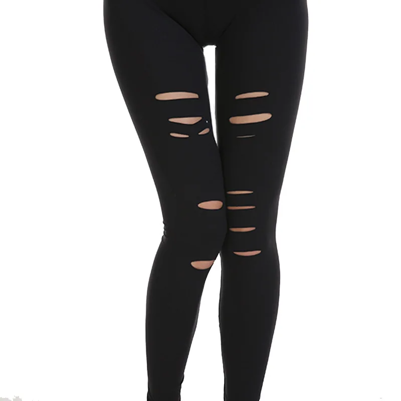 

Seamless Women Yoga Pants Casual High Waist Ripped Tights Stretch Sweatpants Black Fitness Running Leggings Sportswear Female