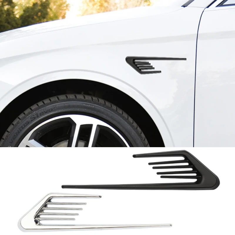 2 шт. 3D Акула жаберная Автомобильная боковая поддельная наклейка на