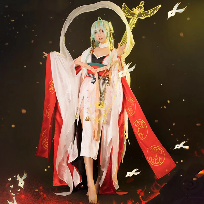 Женское платье-кимоно Onmyoji SSR Kinnara The Land Of элегантная музыкальная форма S-XL костюм