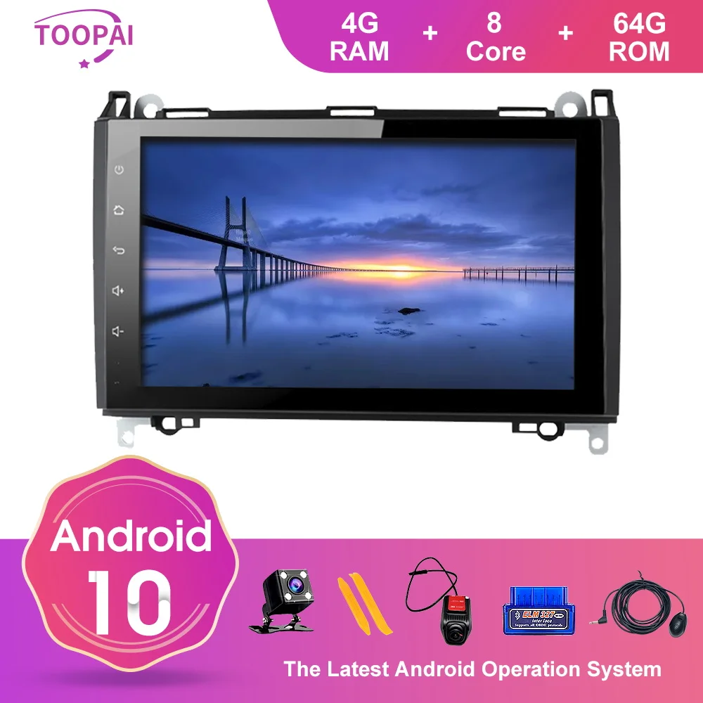 TOOPAI Android 10 для Mercedes Benz Sprinter Viano Vito A/B/V класс B200 W169 A150 W245 B160 мультимедийный плеер Авто