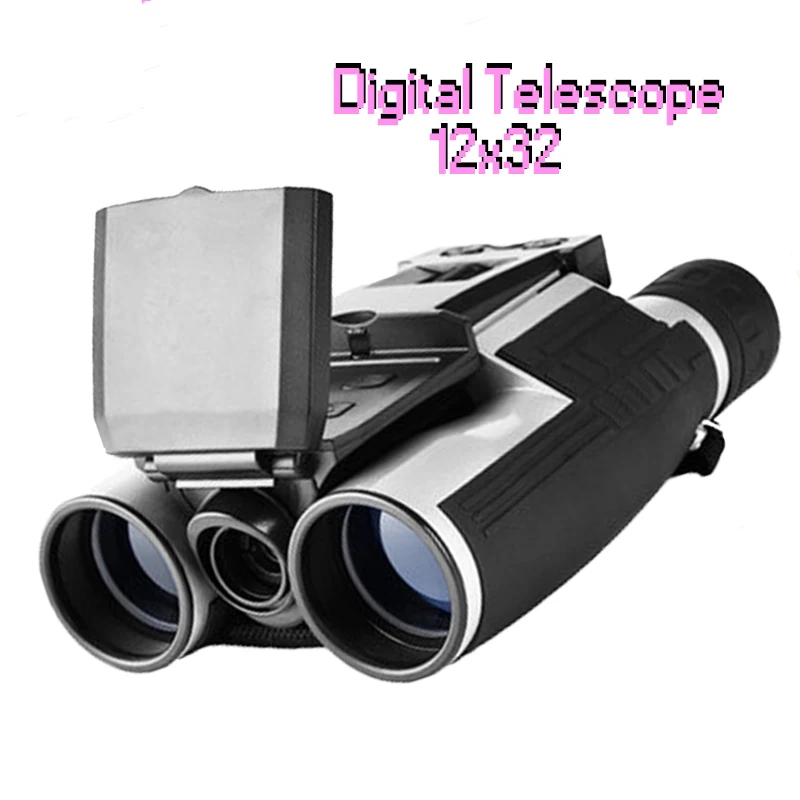12x32 HD цифровой бинокулярный телескоп с 2 ''ЖК-экраном видеомагнитофон функция