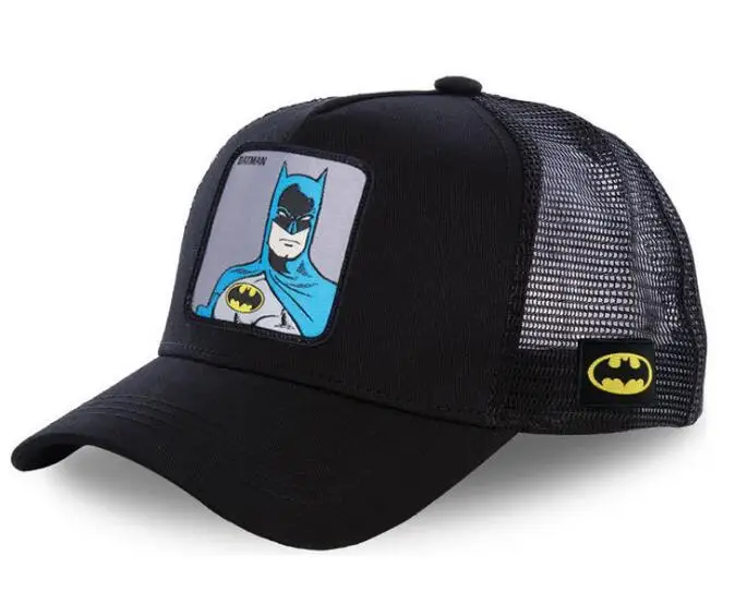 Бренд Аниме Бэтмен Snapback кепка хлопок бейсбольная кепка для мужчин и женщин хип хоп папа сетчатая шапка Дальнобойщик Кепка гоночная шляпа - Цвет: A