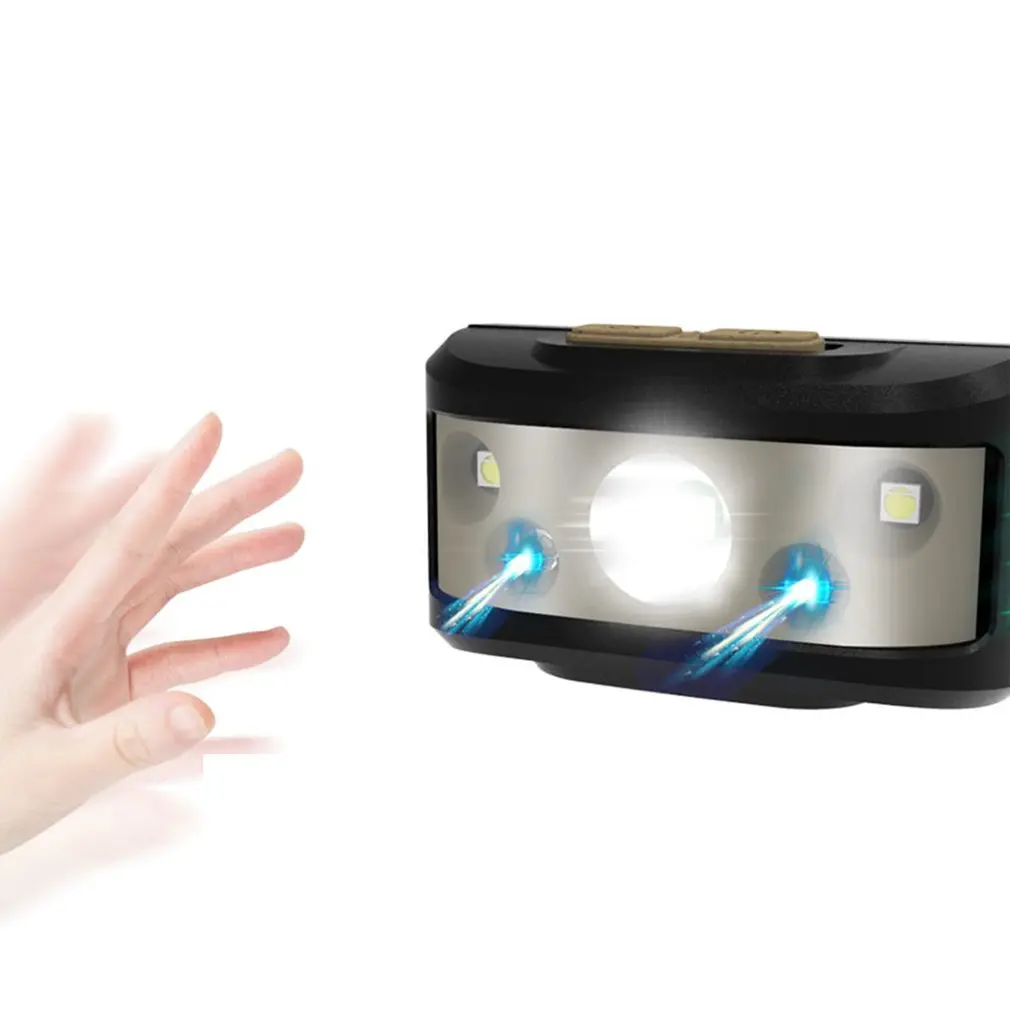 

Smart USB Strong Light Sensor Portable Night Fishing Outdoor Riding Mini Strong Headlight Sensor Headlight