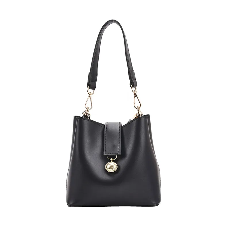 

Female Mini PU Leather Bucket Crossbody Bags For Women 2021 Branded Trendy Shoulder Handbags And Purses Solid Color Bolsos Sac