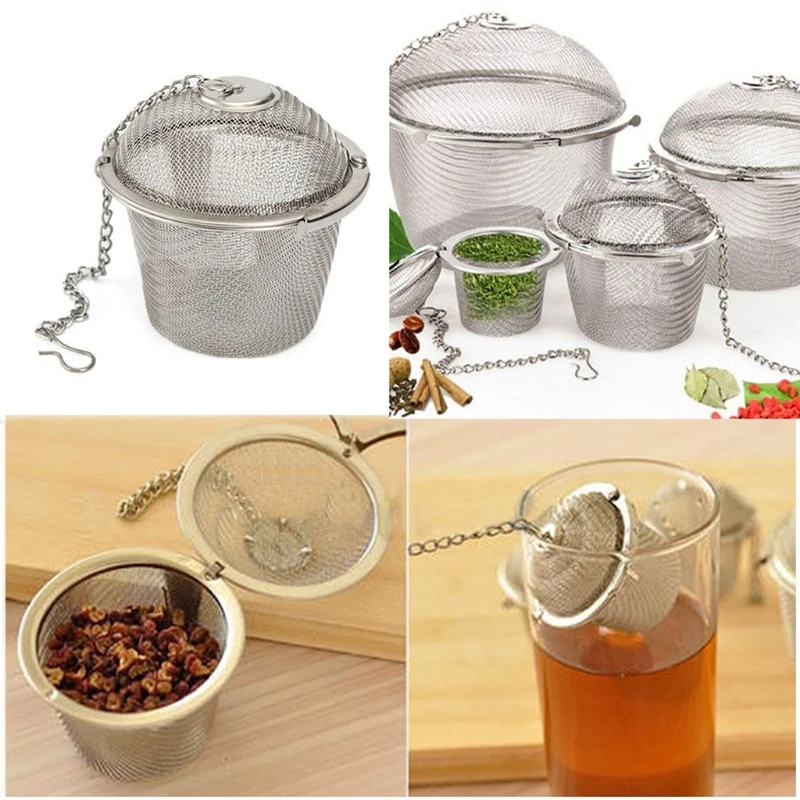 

New Stainless Steel Practical Tea Ball Spice Strainer Mesh Infuser Filter Herbal Dropshipping