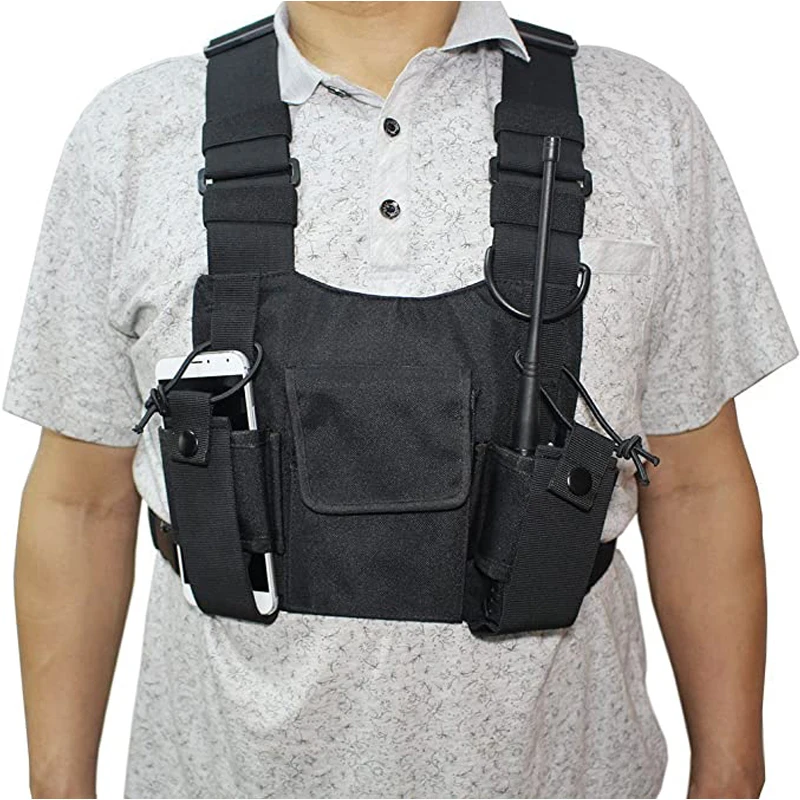 

Men Hip Hop Chest Rig Bag Tactical Streetwear For Women Functional Chest Bags Fashion Adjustable Pocket Waistcoat Kanye G131