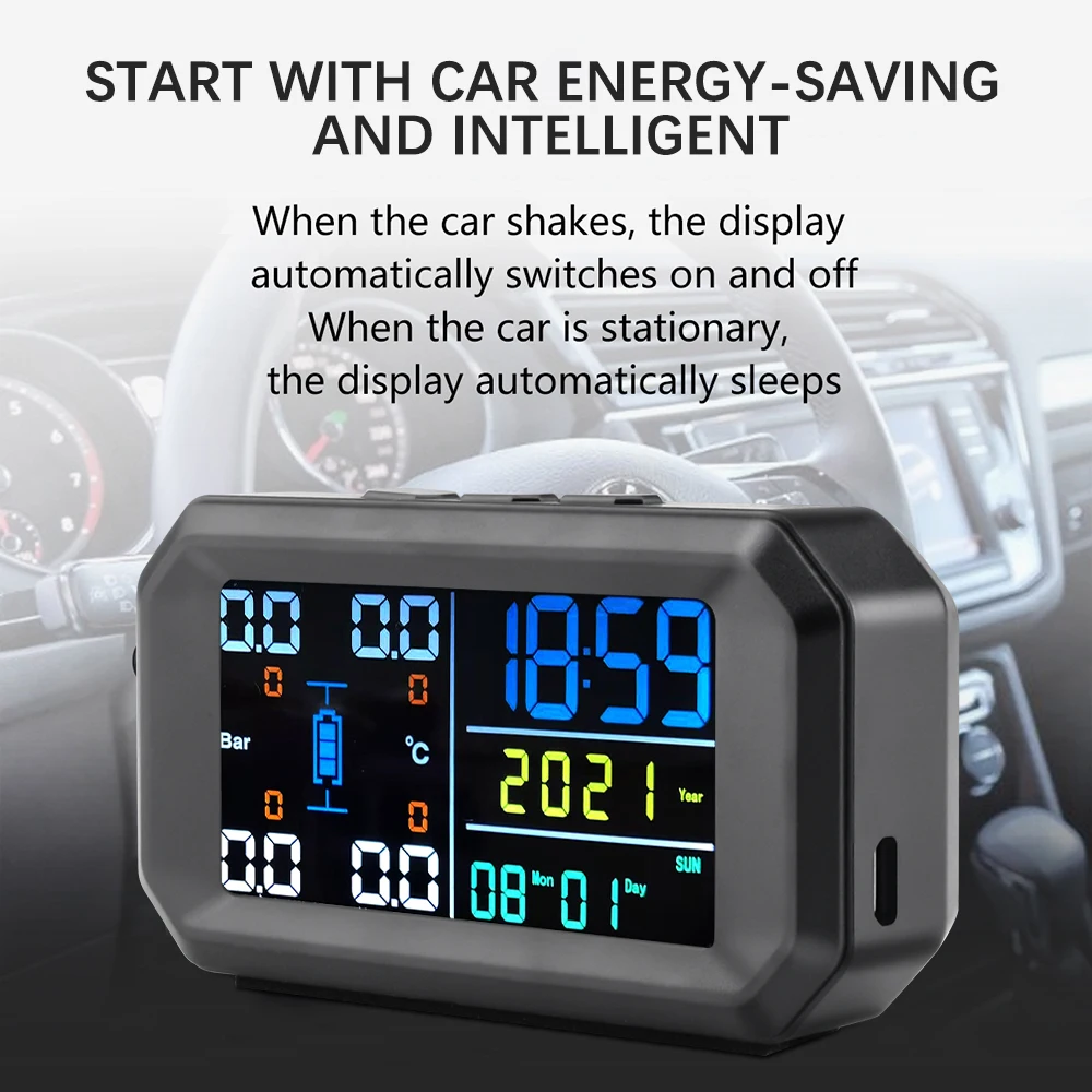 Система контроля давления в шинах с ЖК-дисплеем 2021 | Автомобили и мотоциклы