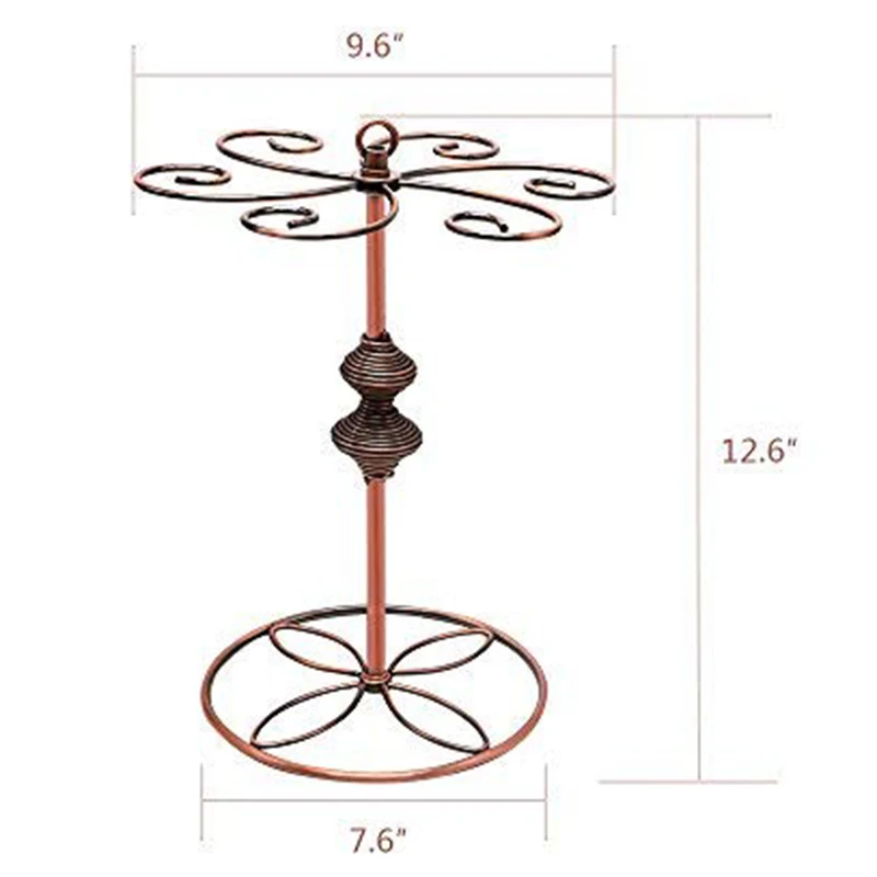 Scrollwork бронзовая стойка для винного стекла элегантный отдельно стоящий держатель