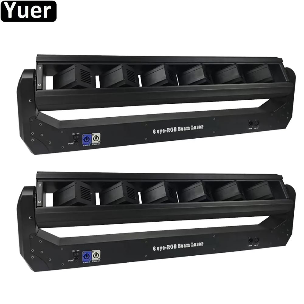 2 шт./лот RGB 3в1 лазерный свет 6 глаз движущийся головной DMX512 DJ оборудование звук