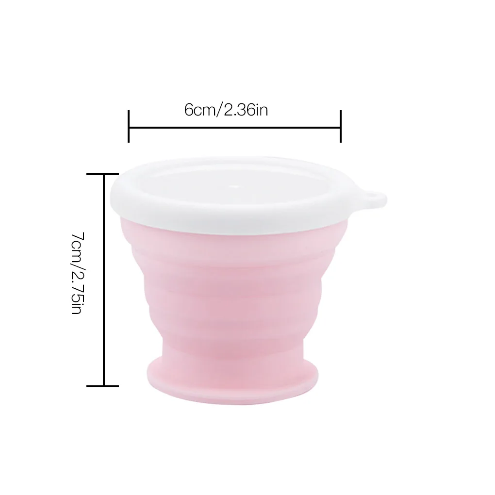 

1pc 100ML Portable Sports Tour Silicone Water Cup Travel Cup Folding Retractable Telescopic Coffee Cup Folding Outdoor Tea Cup