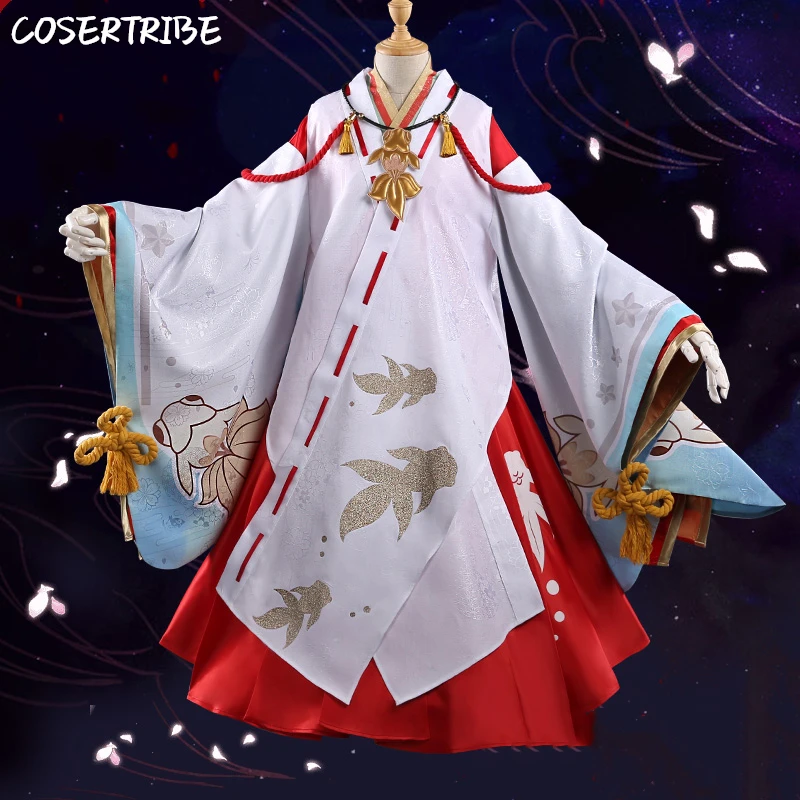 Игра Onmyoji SR Kagura великолепное японское кимоно униформа ведьмы карнавальный костюм
