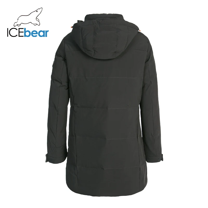 ICEbear Зимний пуховик Мужская Теплая стеганая куртка с капюшоном Модная Повседневная парка мужские пальто толстовки Мужская одежда DD4YA056F