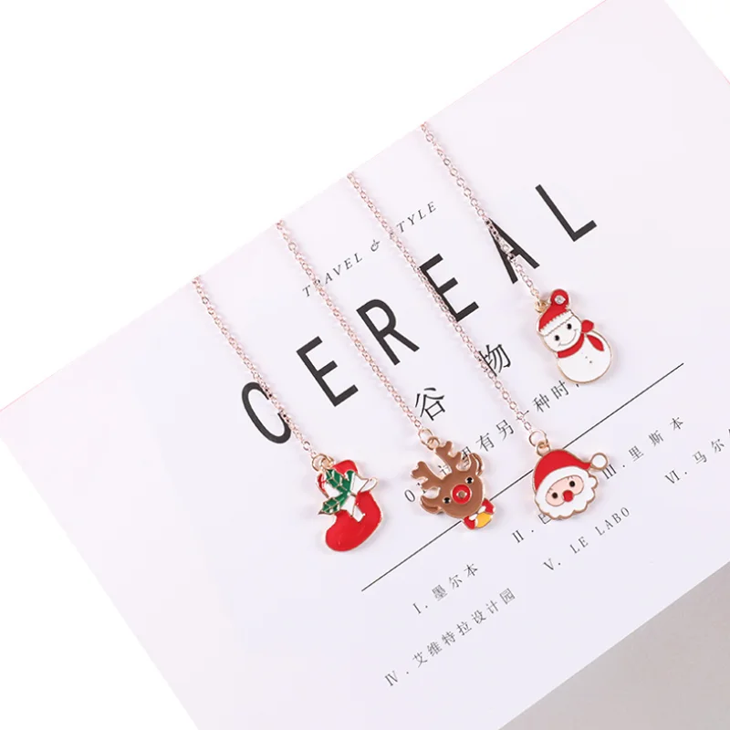 1 шт. красивые креативные металлические закладки для книг рождественские