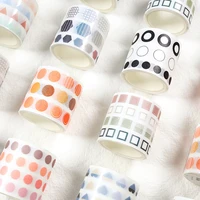 color label circle geometry basic mark sticker tape hand account diary decoration materials 8 types