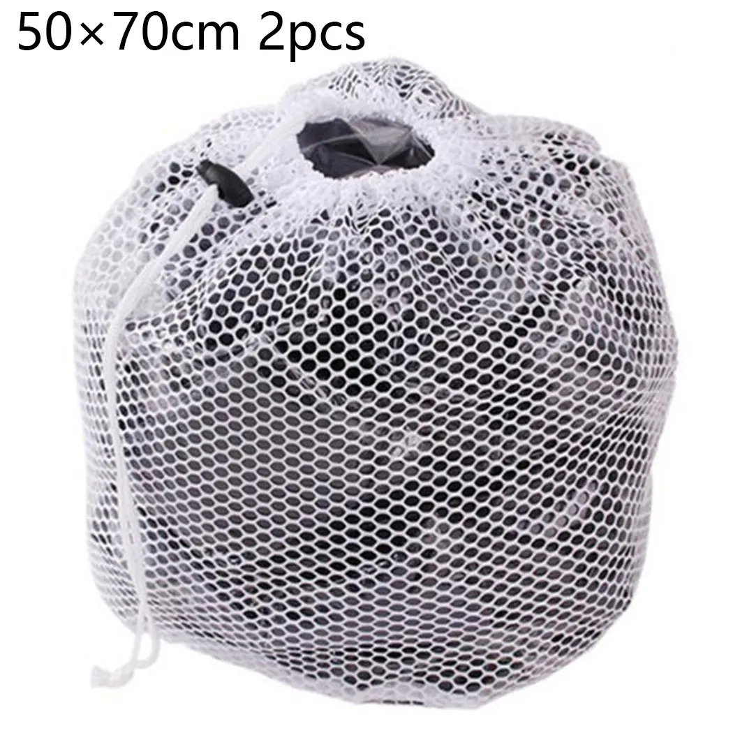 

Mesh Laundry Bag Net Bags Reusable Set Thickened Wash Bags 2pcs 50*70cm