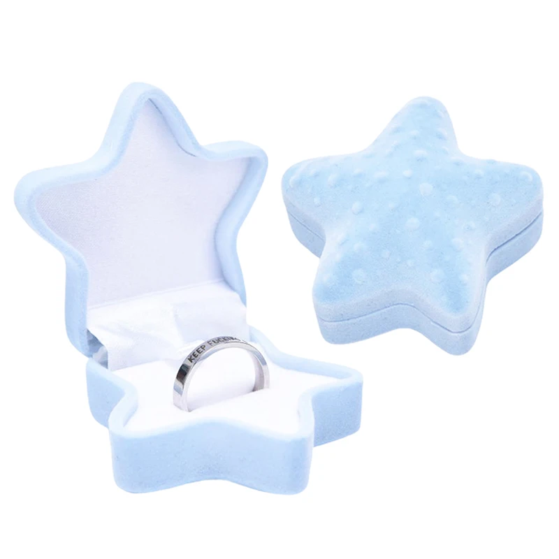 1 шт прекрасный бархат ювелирные изделия свадебное кольцо коробка контейнер для