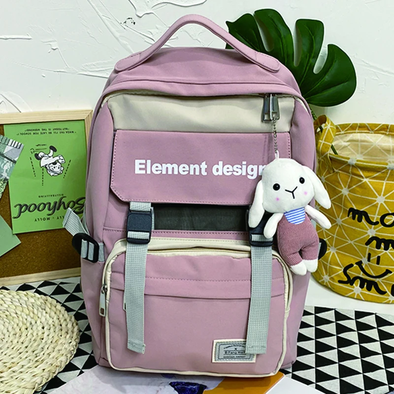

Women's Backpack 2021 Female Anti-theft Backpacks Cute Girls Student Bookbag Casual Woman Travel Rucksack Large Capacity Mochila