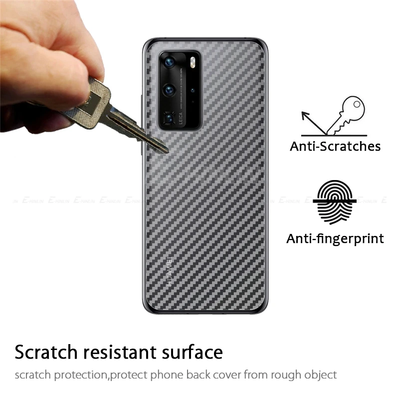 Мягкая защитная пленка из углеродного волокна для задней панели Huawei P40 P30 P20 Pro Lite 5G