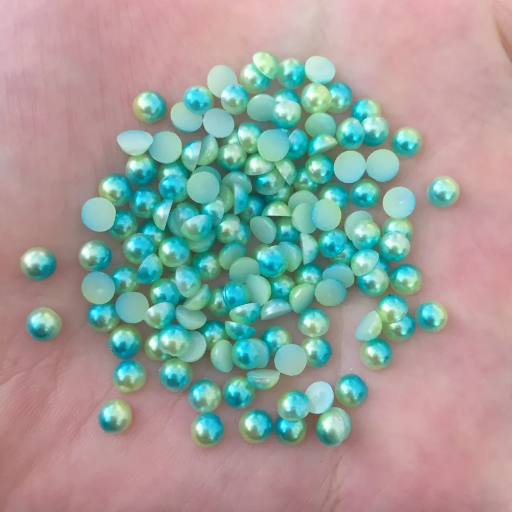 Новинка 200 шт. 5 мм разноцветные полужемчужные бусины плоские для альбома свадьбы