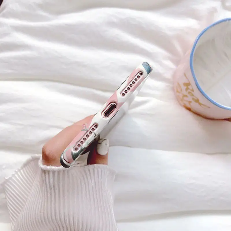 Чехол для телефона из ТПУ с принтом Защитный чехол узором листьев и защитой от