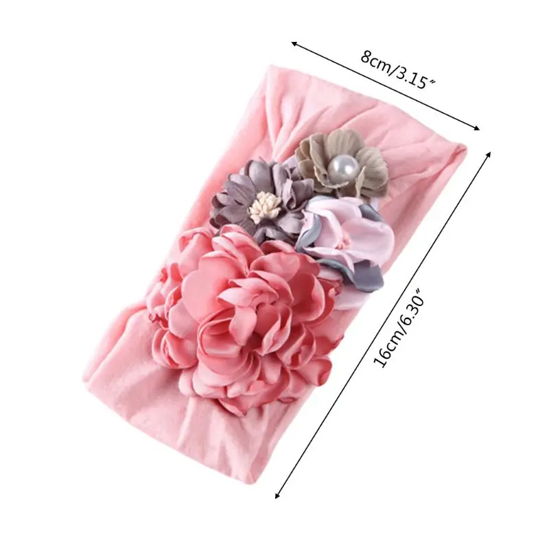 

Baby Girl Headband Turban Hairband Bow Flower Head Wrap Elastic Hair Accessories