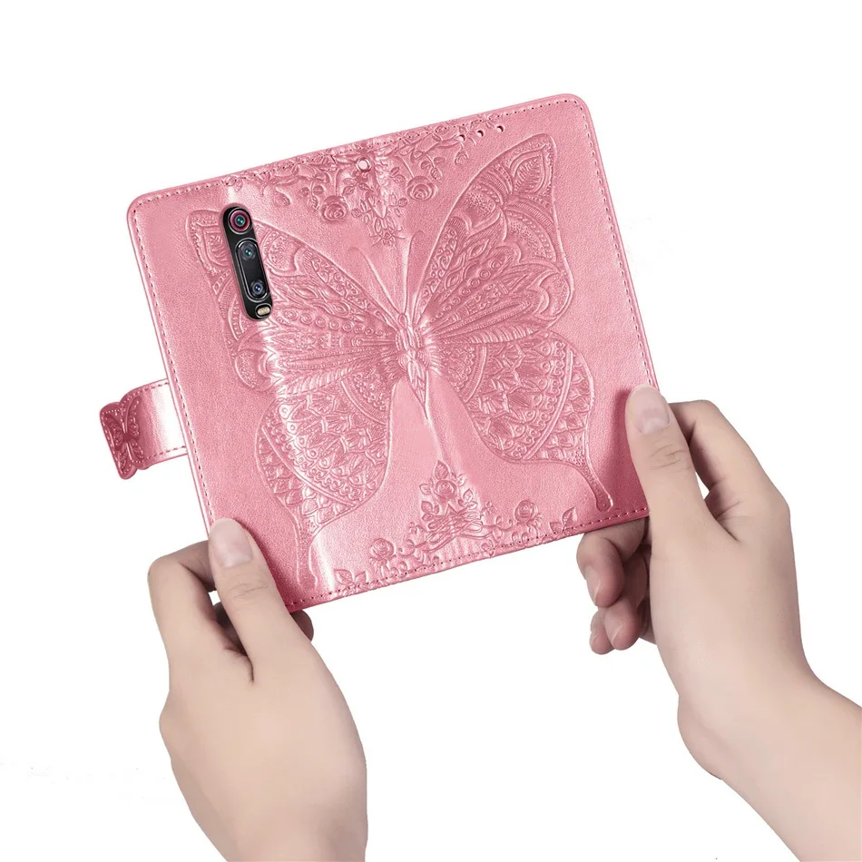 Чехол-книжка для Xiaomi Redmi K20 Pro кожаный чехол-бумажник Mi 9T Mi9T чехол с бабочкой чехлы