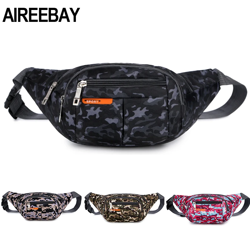 AIREEBAY высокое качество дорожная камуфляжная Женская поясная сумка на бедрах для